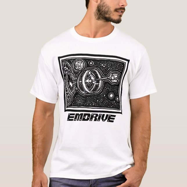 Camiseta de Emdrive por ParanormalPrints (Anverso)
