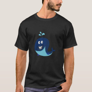 Camiseta de Emoji de ballena azul Océano Agua delf