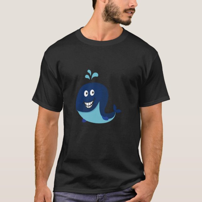 Camiseta de Emoji de ballena azul Océano Agua delf (Anverso)