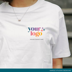 Camiseta de empleado de marca con logotipo de text