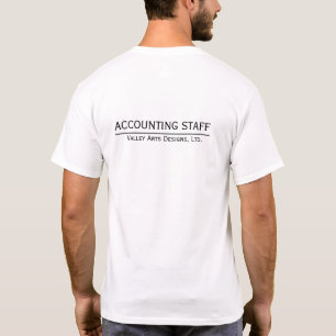Camiseta de empleado personalizado, añada sus homb