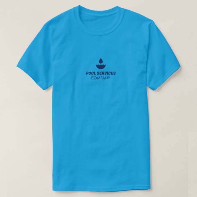 Camiseta de empresa de servicios de piscinas (Diseño del anverso)