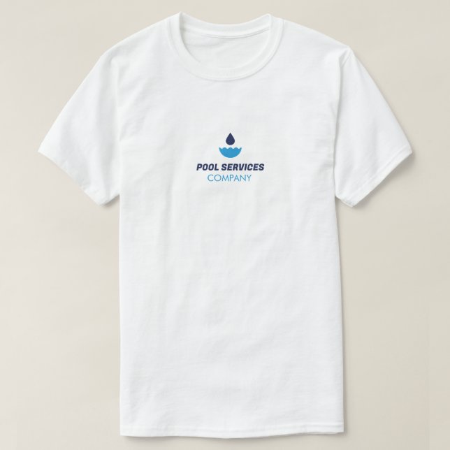 Camiseta de empresa de servicios de piscinas (Diseño del anverso)