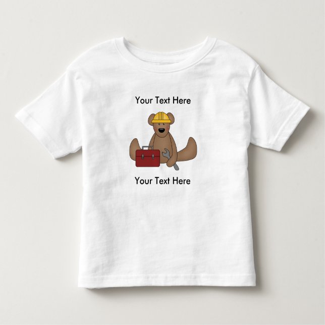 Camiseta de encargo de la construcción del oso (Anverso)