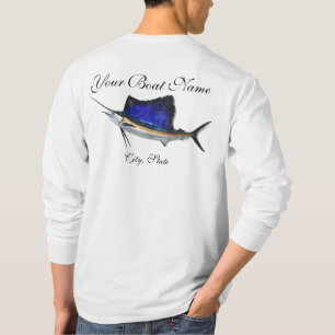 Camiseta de encargo de la pesca del pez volador