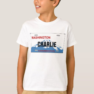Camiseta de encargo de la placa de Washington