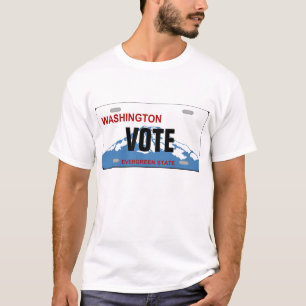 Camiseta de encargo de la placa de Washington