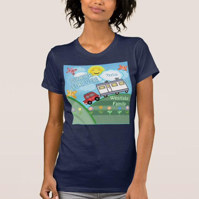 Camiseta de encargo de las vacaciones de familia (Anverso)