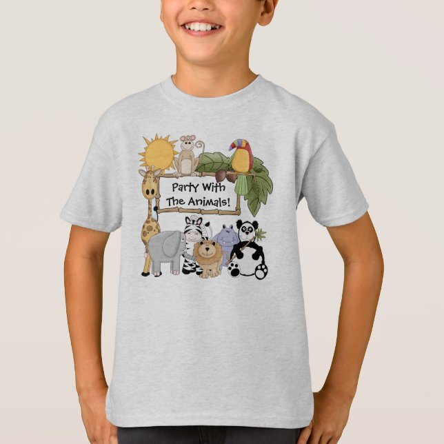 Camiseta de encargo de los animales del parque (Anverso)