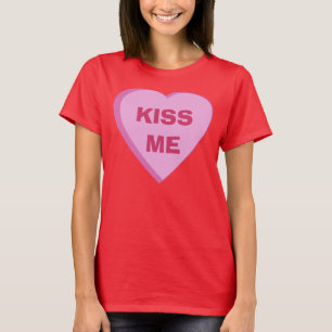 Camiseta de encargo del corazón del caramelo
