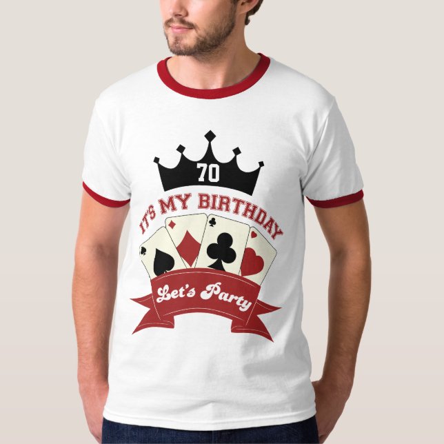 Camiseta de encargo del fiesta del póker del (Anverso)