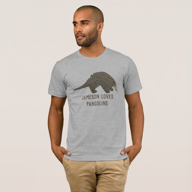 Camiseta de encargo del gráfico del Pangolin del (Anverso completo)