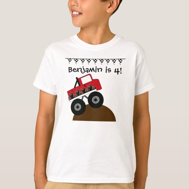 Camiseta de encargo del monster truck (Anverso)