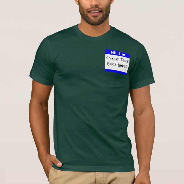 Camiseta de encargo del Nametag (Anverso)
