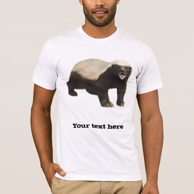 Camiseta de encargo del tejón de miel (Anverso)