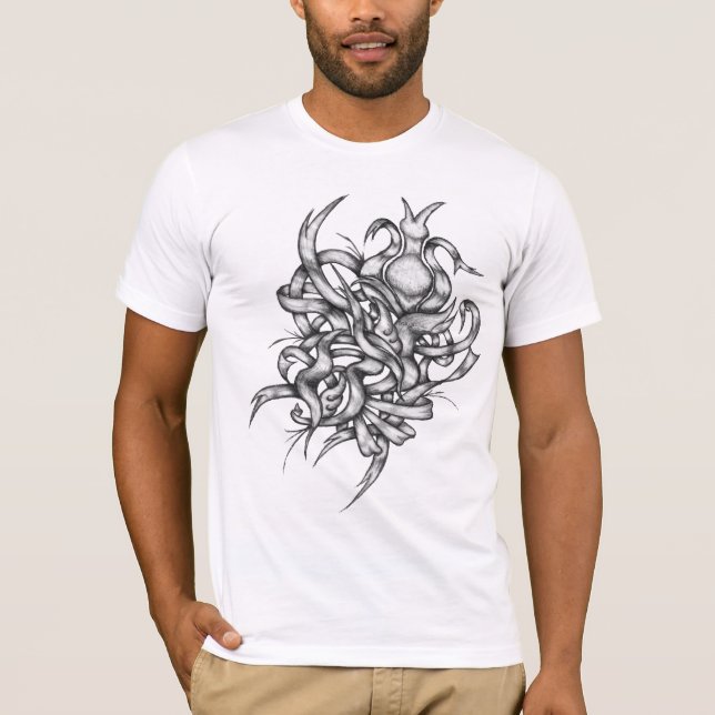Camiseta de encargo gráfica de la raya elegante (Anverso)