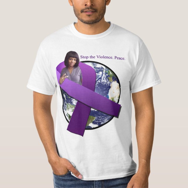 Camiseta de encargo (prevención de la violencia en (Anverso)