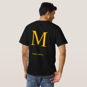 Camiseta de energía de la reina con letra M dorada