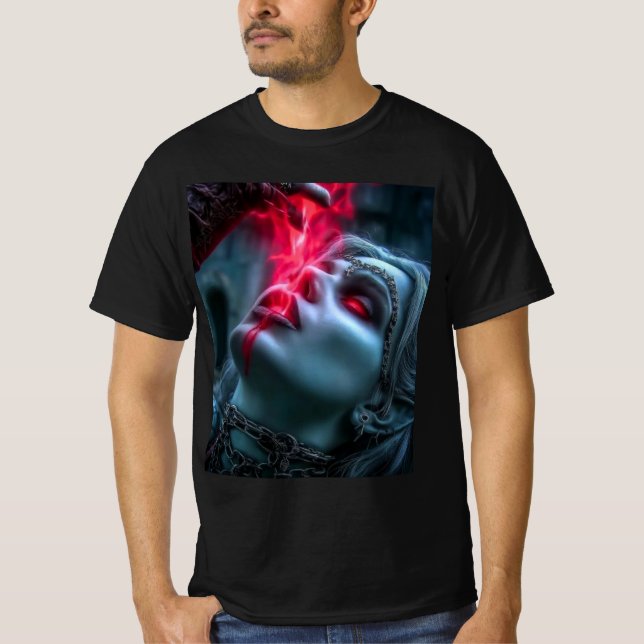 Camiseta de energía de vampiro oscuro (Anverso)