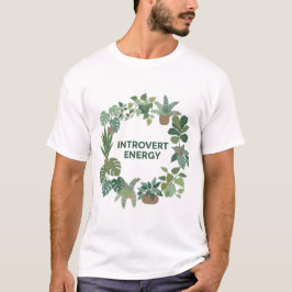 Camiseta de energía introvertida estética de la na