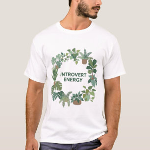 Camiseta de energía introvertida estética de la na
