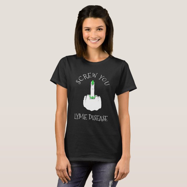 Camiseta de Enfermedad de Lyme, Te Odio (Anverso completo)