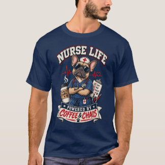 Camiseta de Enfermera con Vida Energizada por Café
