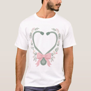 Camiseta de enfermera coqueta con estetoscopio de 