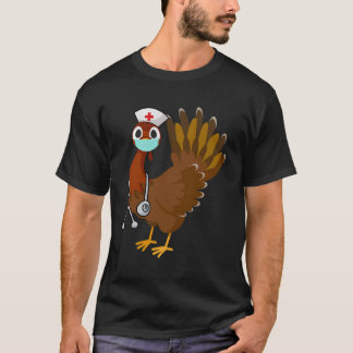 Camiseta de enfermera de Acción de Gracias diverti