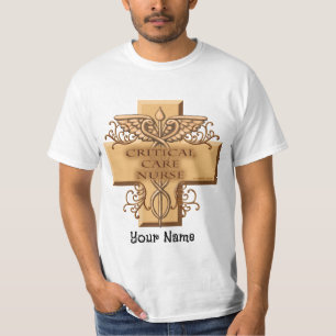 Camiseta de enfermera de cuidados críticos Caduceu