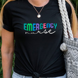 Camiseta de enfermera de emergencia ondulada con t