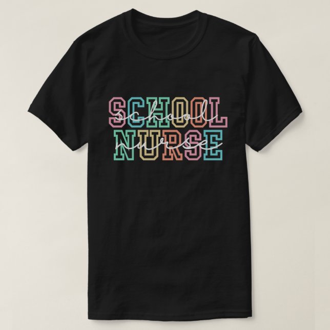 Camiseta de Enfermera Escolar, Camisetas de Regres (Diseño del anverso)