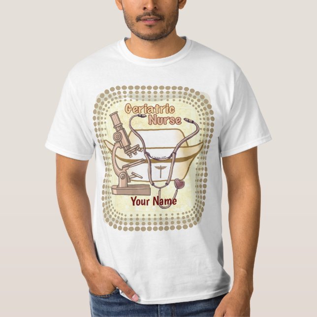 Camiseta de enfermera geriátrica (Anverso)
