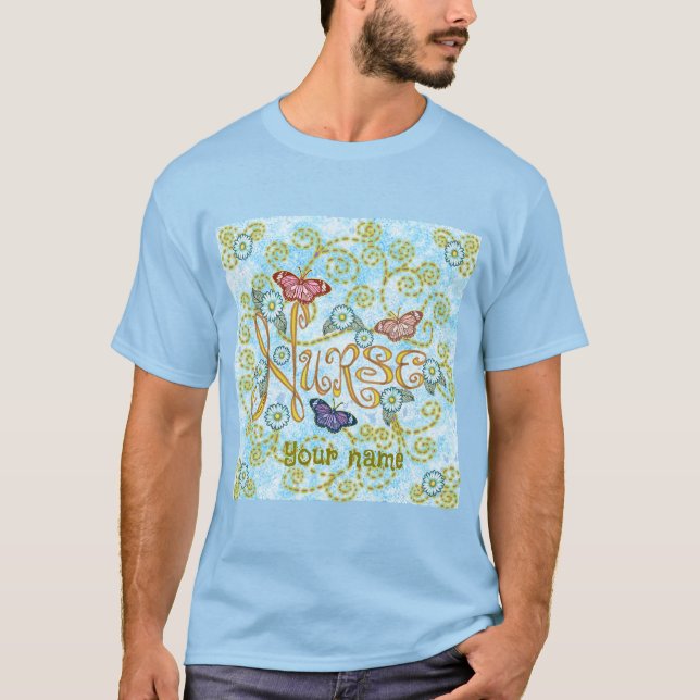 Camiseta de Enfermera Mariposa (Anverso)