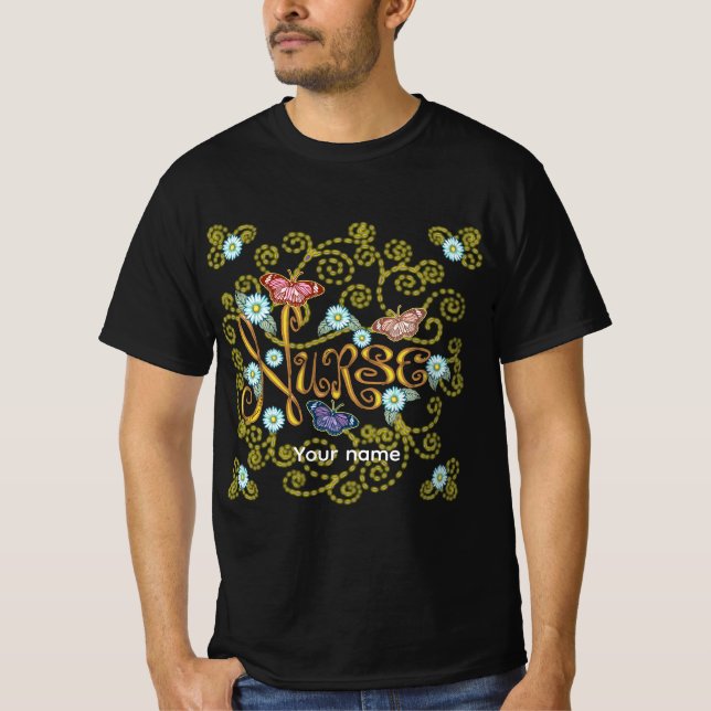 Camiseta de Enfermera Mariposa (Anverso)