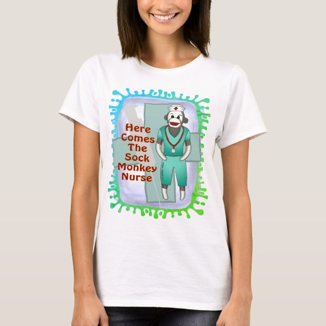 Camiseta de enfermera mono de calcetín (Anverso)
