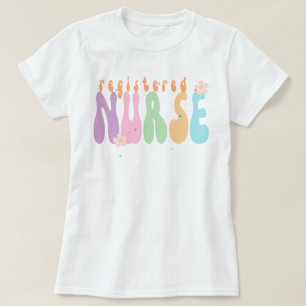 Camiseta de enfermera registrada linda, Camiseta d