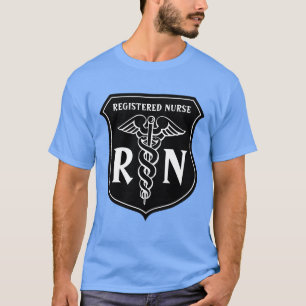 Camiseta de enfermera registrada RN con símbolo de