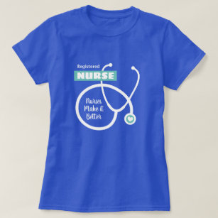 Camiseta de enfermería RN con estetoscopio