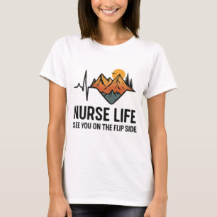 Camiseta de Enfermería-Vida-Diseño de Montaña - Lí