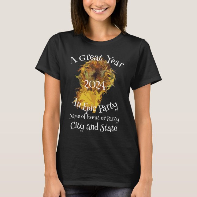 Camiseta de ensayo de cena de fiesta de boda flora (Anverso)
