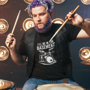 Camiseta de Ensayo en el Sótano para Bateristas