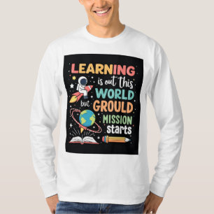 Camiseta de enseñanza del espacio de aprendizaje d