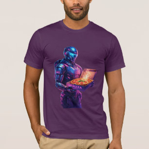 Camiseta de entrega de pizza Cyberpunk – Neon futu