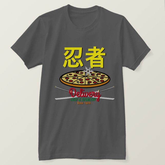 Camiseta De Entrega De Pizza Ninja (Anverso del diseño)