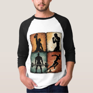 Camiseta de entrenamiento con cuadrícula de siluet