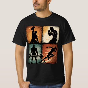 Camiseta de entrenamiento con cuadrícula de siluet