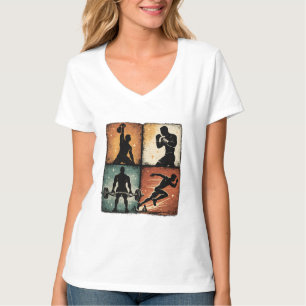 Camiseta de entrenamiento con cuadrícula de siluet