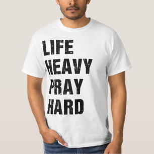 Camiseta de entrenamiento cristiano Levanta Pesado