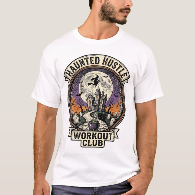 Camiseta de entrenamiento de Halloween Haunted Hus (Anverso)